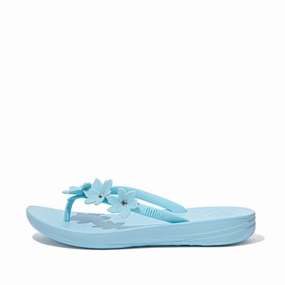 Fitflop Iqushion Flower - Flip Flops Damen - Blau (ZXF982573)